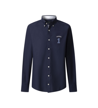Hackett London Camicia Heritage Oxford blu navy