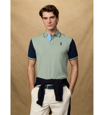 Hackett London Heritage H Quad gr�nes Poloshirt