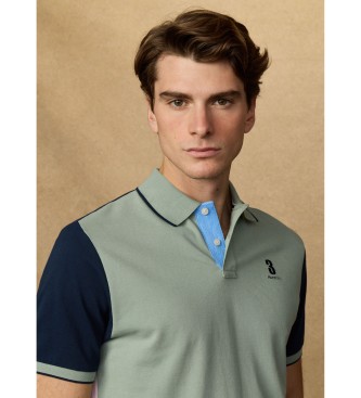Hackett London Heritage H Quad gr�nes Poloshirt