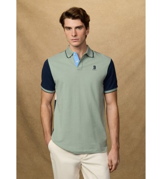Hackett London Heritage H Quad gr�nes Poloshirt