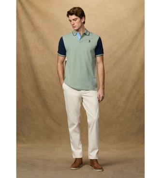 Hackett London Heritage H Quad gr�nes Poloshirt
