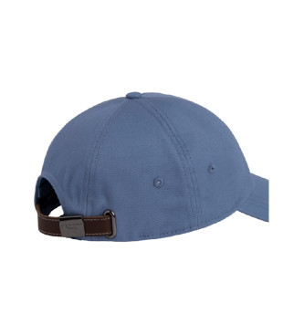Hackett London Niebieska czapka z numerem Heritage