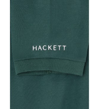 Hackett London Heritage number green polo shirt