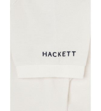 Hackett London Numer polo biały