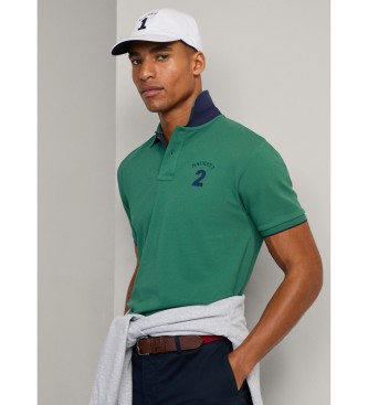 Hackett London Heritage polo in klassieke pasvorm groen