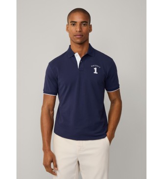 Hackett London Heritage navy classic fit polo shirt