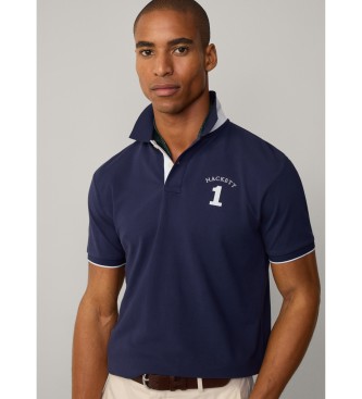 Hackett London Heritage navy classic fit polo shirt