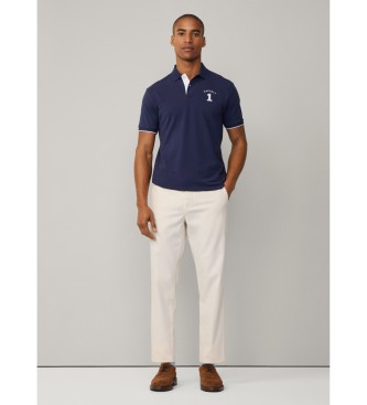 Hackett London Heritage navy classic fit polo shirt