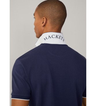 Hackett London Heritage navy classic fit polo shirt