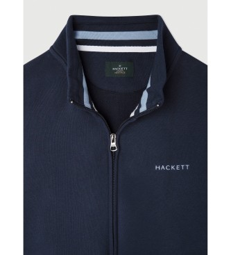 Hackett London Felpa Fz con punta Heritage blu scuro