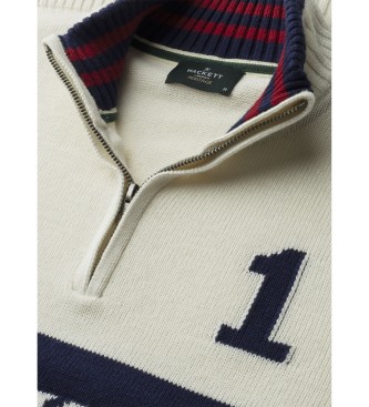 Hackett London Heritage Winter HZip-trje hvid