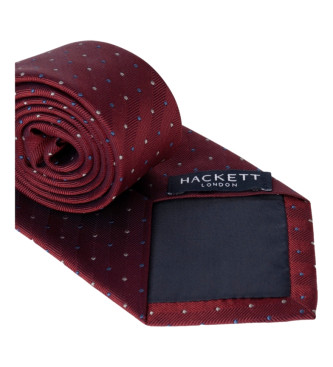 Hackett London Corbata de seda Herr 2 Col Dot rojo