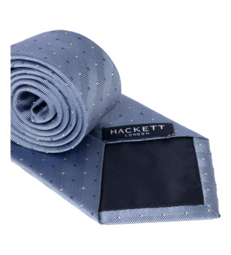 Hackett London Jedwabny krawat Herr 2 Col Dot niebieski