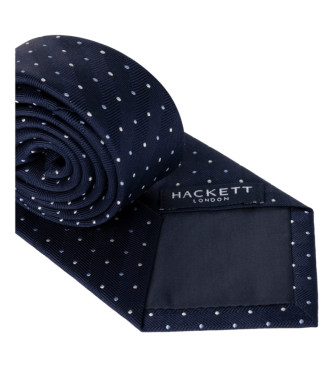 Hackett London Cravatta in seta blu scuro Herr 2 Col Dot