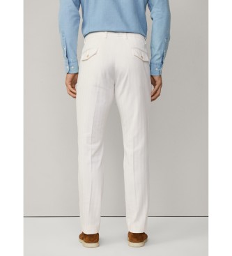 Hackett London Bele hlače chino v ribji kosti