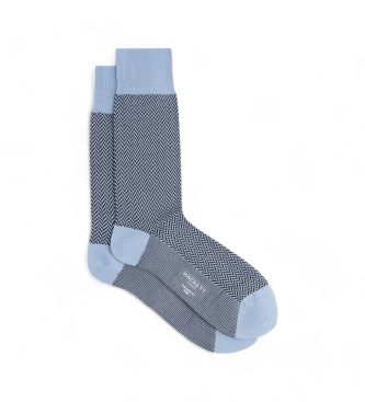 Hackett London Visgraat sokken blauw