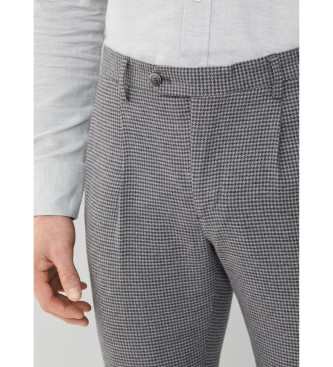 Hackett London Mikro hlače sive barve