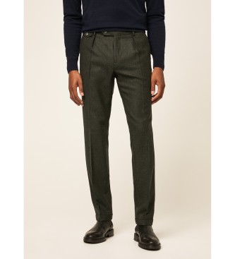 Hackett London Pantalon pied-de-poule vert