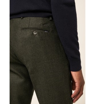 Hackett London Pantalon pied-de-poule vert