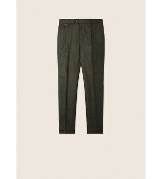 Hackett London Pantalon pied-de-poule vert