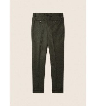 Hackett London Pantalon pied-de-poule vert