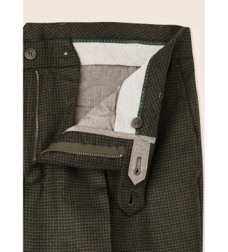 Hackett London Pantalon pied-de-poule vert