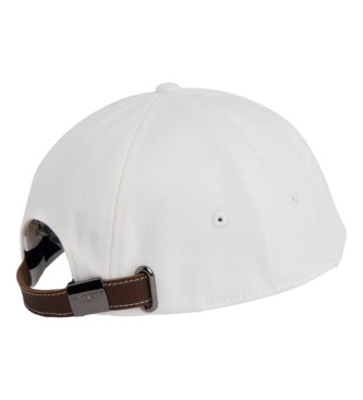 Hackett London Cappellino bianco con logo Hrtage Hkt