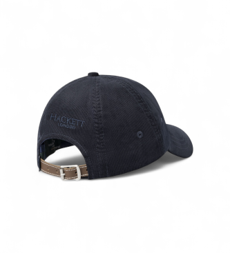 Hackett London Berretto in velluto blu navy
