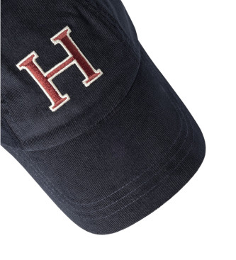Hackett London Berretto in velluto blu navy