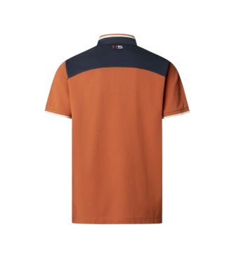 Hackett London P�lo laranja com blocos de cores