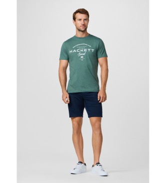Hackett London Club graphic t-shirt with classic fit logo green