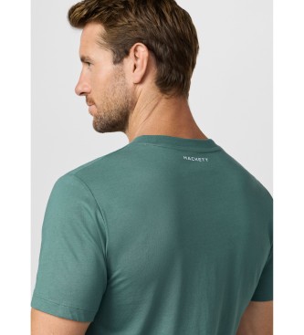 Hackett London Club graphic t-shirt with classic fit logo green