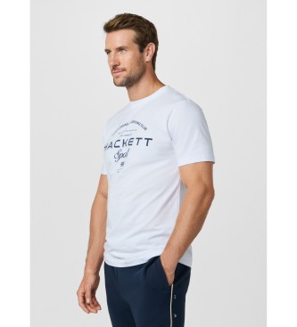 Hackett London Club graphic t-shirt with classic fit logo white