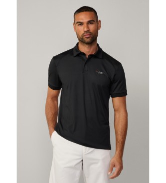 Hackett London Hs Glf Strike zwart poloshirt