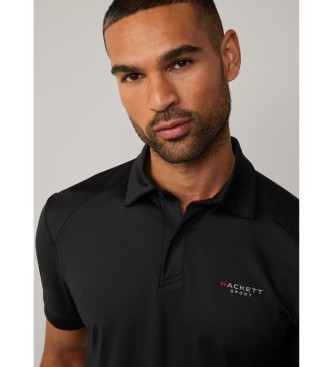 Hackett London Hs Glf Strike zwart poloshirt