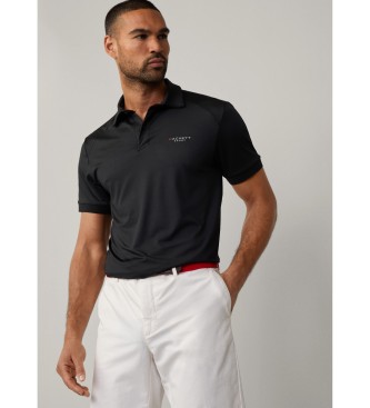 Hackett London Hs Glf Strike zwart poloshirt
