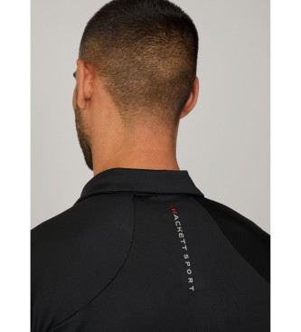 Hackett London Hs Glf Strike zwart poloshirt