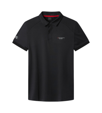 Hackett London Hs Glf Strike zwart poloshirt