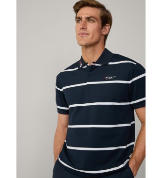 Hackett London Koszulka polo Sport navy o klasycznym kroju