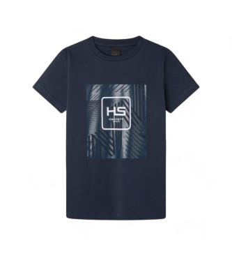 Hackett London T-shirt con scatola grafica blu scuro