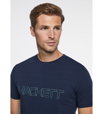 Hackett London T-shirt Outline azul-marinho