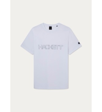 Hackett London T-shirt Outline biały