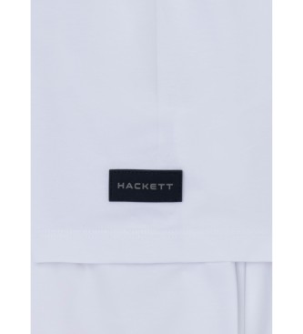 Hackett London T-shirt Outline biały