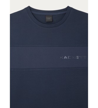 Hackett London T-shirt con logo blu scuro con inserto Hs