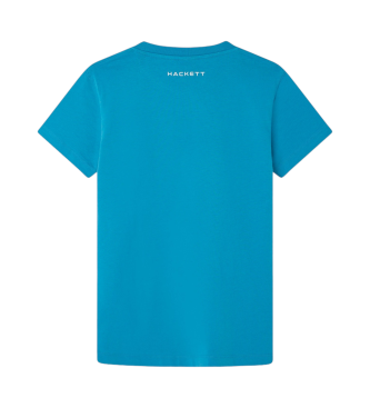 Hackett London T-shirt HS con logo blu sfumato