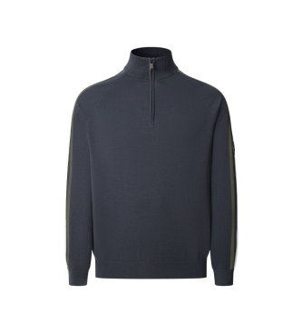 Hackett London Majica Hs Racing Knit Hzip navy