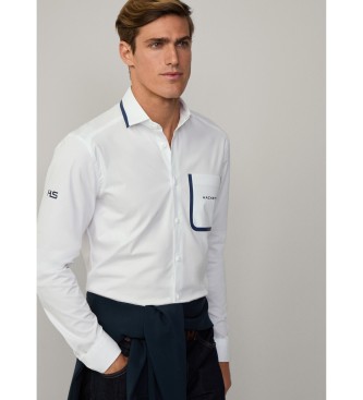 Hackett London Tailored fit-skjorta Sport vit