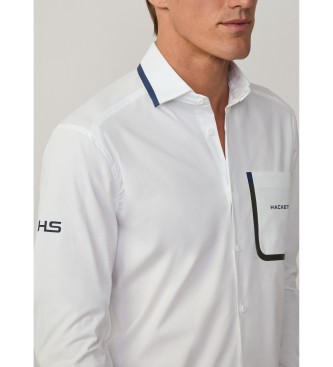 Hackett London Tailored fit-skjorta Sport vit