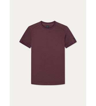 Hackett London Koszulka Texture Rib w kolorze liliowym