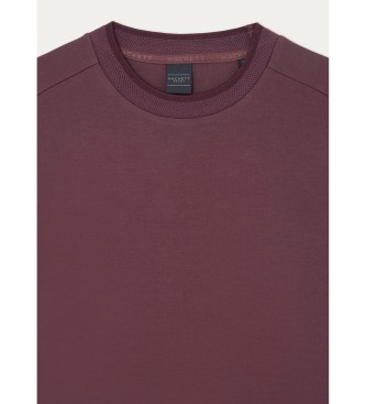 Hackett London Camiseta Texture Rib lila